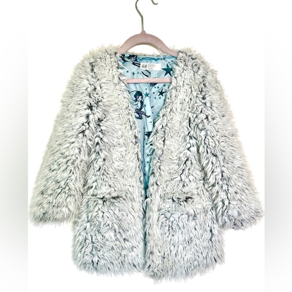Teddy bear faux Fur Jacket girls size 4/5 - Picture 1 of 5